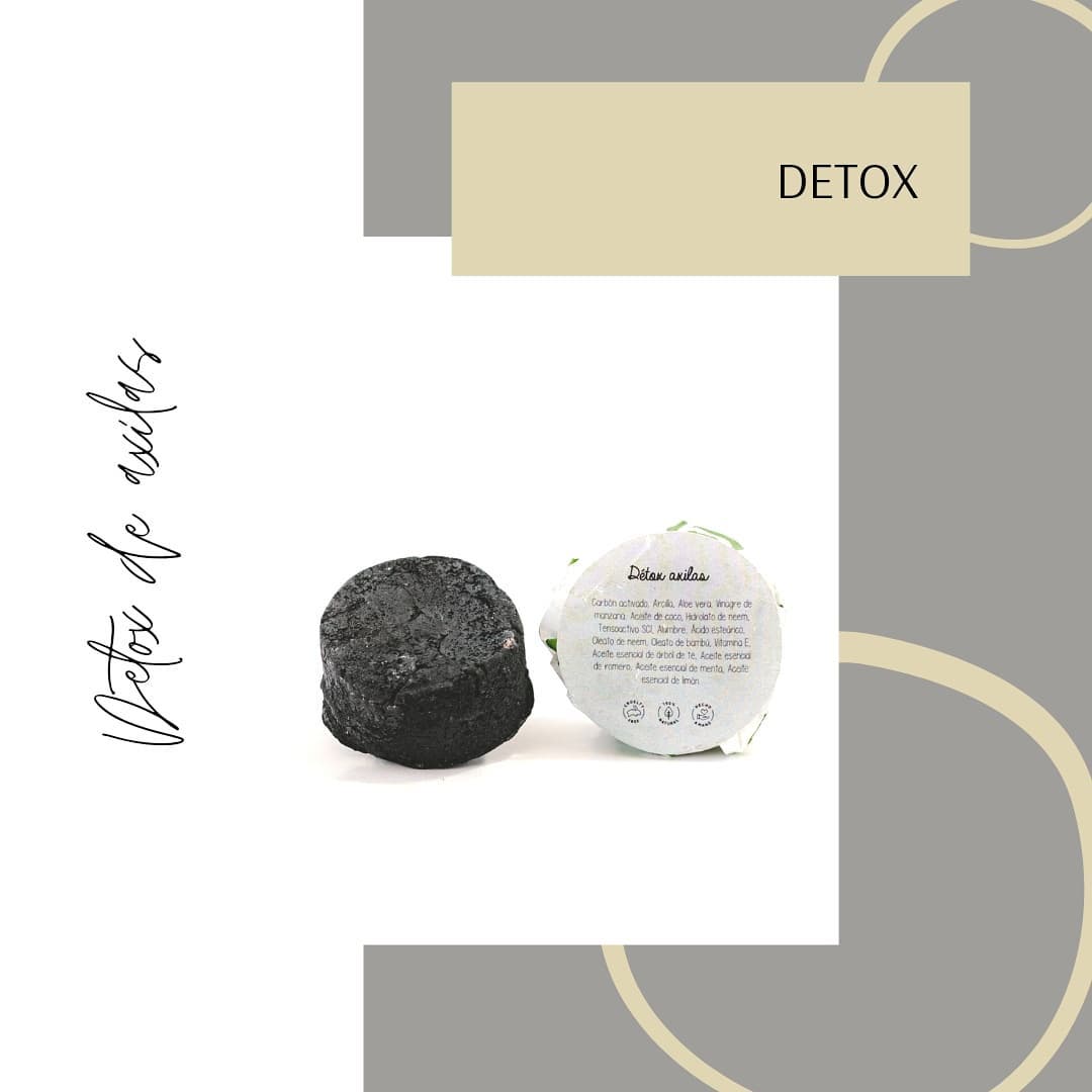 Detox Axilas - 🍀Desintoxica la piel de tus axilas para tener una mejor transición a un desodorante natural Erabambú. Es muy común escuchar, “éste desodorante natural simplemente no funciona para mí”Lo que mucha gente no se da cuenta es que su cuerpo pasa por una fase detox cuando cambia del antitranspirante cargado de aluminio a un desodorante 100% natural.La verdad es que tu desodorante natural no es que te haga oler peor o sudar más: ¡Es que tus axilas están experimentando un proceso detox que puede tomar hasta 30 días para que tu cuerpo se desintoxique completamente del aluminio!Puedes ayudarte con nuestro detox de axilas y usarlo una o dos veces por semana.