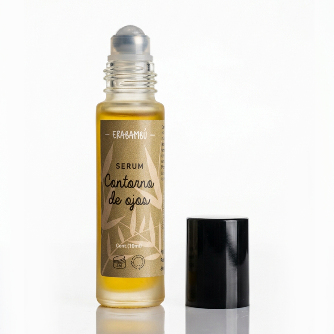 Serum contorno de ojos - El contorno de los ojos requiere mayor cuidado, ya que es la parte más sensible del rostro, podemos aprovechar las propiedades de algunos aceites naturales y el café para mitigar las ojeras.CONTENIDO: Coffea arabica, aceite de rosa mosquera, aceite de oliva, aceite de almendras, aceite de argán, aceite de recino, vitamina E, glicerina.