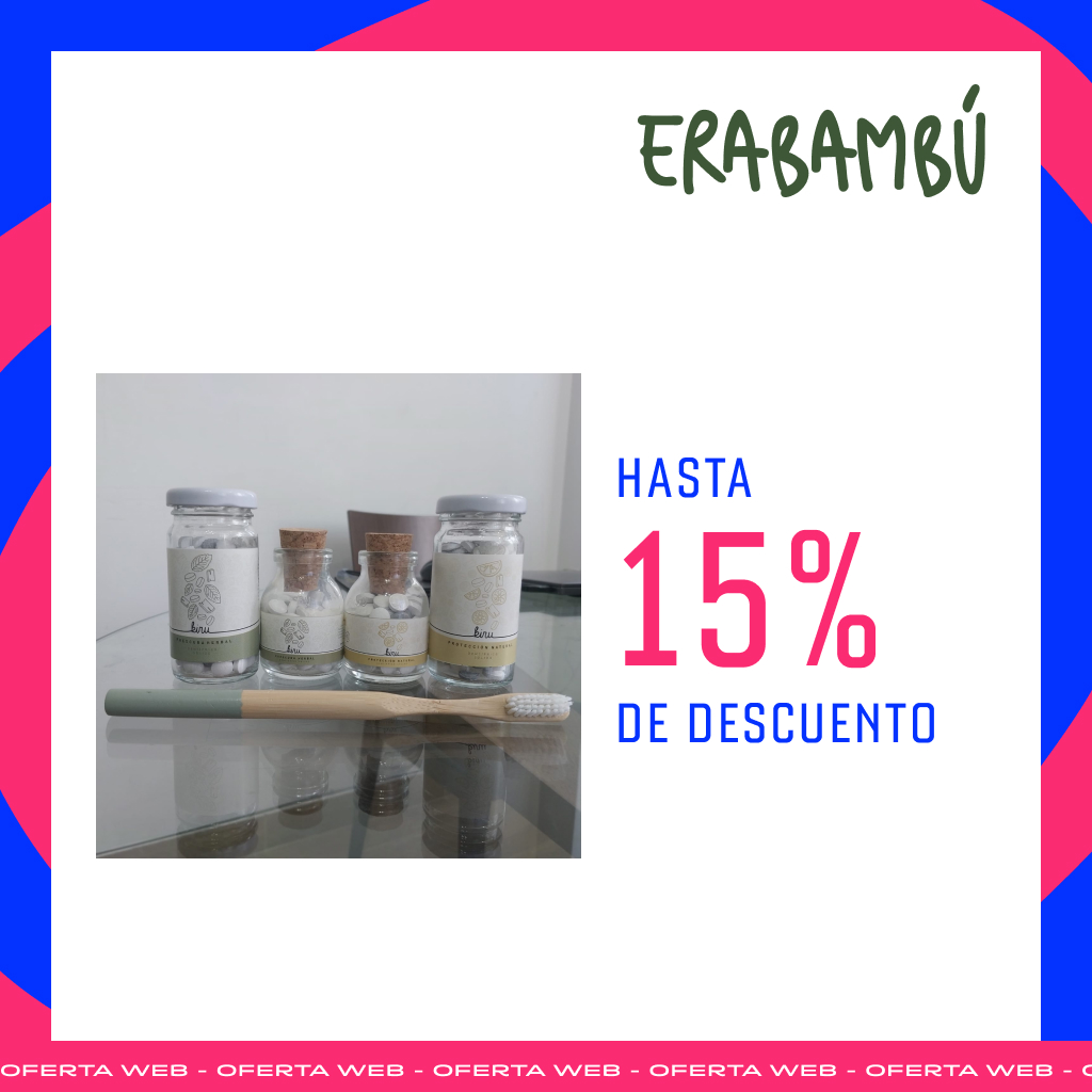 Cuidado Bucal - Productos para el cuidado bucal con dentífrico en pastilla para uso diario, en dos presentaciones y dos sabores, con ingredientes naturales. *Descuento del 15 % en toda la línea de cuidado bucal.