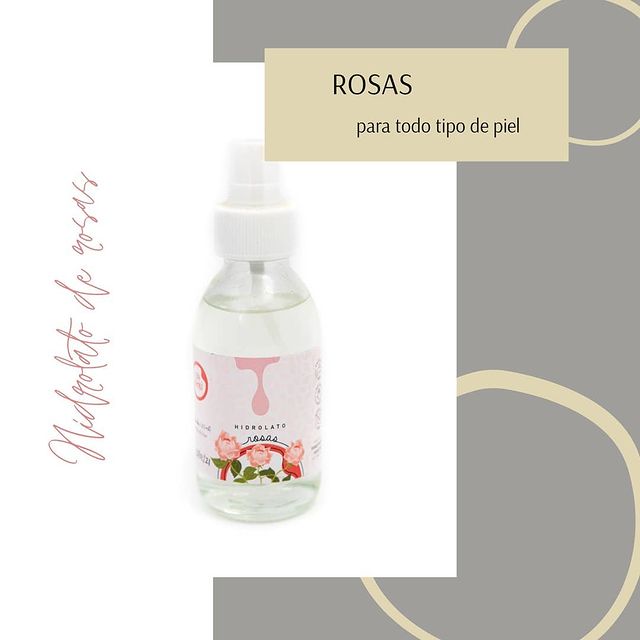 Hidrolato de Rosas - Combate el envejecimiento de la piel, protegiendo de la contaminación y de los rayos UV.